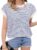 Womens Striped Vest Pullover Cap Sleeve Tank Tops