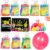 JMMICO 24*3 Pack Party Favors for Kids 120+ PCS Scratch Art+Balloon+Squishy