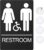 ASSURED SIGNS Restroom Sign for Business – 9 x 6 Inch – 1 Pack | ADA Compliant, Raised Text with Braille, Premium Unisex Bathroom Sign, Handicap Symbol, Scratch Resistant, Commercial Grade