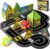 GobiDex Mini Magnetic Tiles Road Set with 2 Cars, Compact Travel Magnetic Blocks Building Toys for Kids Ages 3-5 4-8, Birthday Gifts for Boys