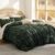 Bedsure Boho Tufted Green Comforter Set Queen Size, GentleSoft™ 3 Pieces Boho Farmhouse-Style Decor Bedding, Exquisite Bedding for All Seasons, 1 Bed Comforter, 2 Pillow Shams, 90x