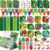 BenLouis 96Pcs Dinosaur Party Favors Dino Theme School Stationery Set Bulk for Kids Jurassic Birthday Party Goodie Bag Stuffers Classroom Gifts Rewards Pinata Filler