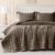 DOWNCOOL 3 Pieces Velvet Quilt Set