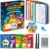 Magic Grooved Writing Practice for Kids – 5 Reusable Grooved Handwriting Books for Ages 3–5 & 6–8 – 49+ Activities for Alphabet, Numbers, Math & Drawing – Erasable Magic Ink – Pen Grip for Small Hands