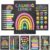 Hadley Designs 8 Calming Corner Posters for Classroom Must Haves -Calm Down Corner Supplies with Emotion Chart,School Counselor Mental Health Poster,Feelings Chart For Kids, Chalkboard Classroom Decor