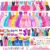 110 PCS Doll Clothes and Accessories for 11.5 Inch Doll | Includes wedding dresses, casual outfits, jumpsuits, swimsuits, shoes, for creative doll dress up play toys for girls gifts