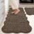 JSEI Non-Slip Scalloped Kitchen Rugs 2 Pcs