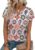 WIHOLL V Neck Cap Sleeve Tops