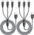 Multi Charging Cable 6FT 2Pack 3 in 1 Long Apple MFi Certified Cable Fast Charger Cord