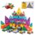 93 PCS Magnetic Tiles Mini Magnetic Building Tiles with Cars, Travel Magnetic Tiles with Storage Bag,STEM Toys for School Acitivities, Ideal Christmas Birthday Gifts for Boys Girls Age 3+ Years Old