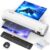 9 Inch Laminating Machine with Hot & Cold Modes, Portable Thermal Laminator Machine with 30 Laminating Sheets, ABS Jam Release, Paper Trimmer & Corner Rounder for Home Office School, Gray&White