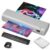 9 Inch Portable Laminator Machine with Anti-Jam Tech, All-in-One A4 Thermal Laminator w/Trimmer & Corner Rounder for Home, Office, School, Business Grey