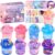 9 Pack Slime Kit for Kids,3 Butter, 3 Clear & 3 Cloud Slime Cups (60 mL Each), Non-Sticky Slime Party Favors with 18 Accessories, 9 Mix-Ins, 9 Gift Bags & Cards, Birthday Gifts for Girls Boys