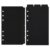 9 Sheets A6 Binder Dividers 6 Ring, Plastic Index Divider with Tabs, Refillable Page Protectors for Notebook Planner Journal, Black