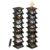 9‑Tier Foldable Shoe Rack, X‑Shape Vertical Shoe Storage Organizer, Narrow Free Standing Shoe Shelf for Small Entryway Closet Corner, Space‑Saving Shoe Holder