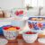A 10-piece set of printed melamine nesting mixing bowls with snap-on lids that are scratch-resistant and shatterproof. Perfect for meal prep, parties, picnics, and family gatherings.