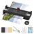 A3/A4/A6 Laminator Machine, YE381 Thermal Laminating Machine for Home Office School Use with 70 Laminating Pouches, Bulit in Paper Trimmer and Corner Rounder