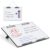 A3 Desktop Dry Erase Board with Adjustable Stand, Smooth Whiteboard Writing Easel, Keyboard Stand, Portable Slant Board for Office, Home, School, Drawing, Notes, 13°/18° Magnetic Clipboard Black Back