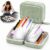 A8 Waterproof Pill Organizer Pouch Set for Travel – Large Weekly (Green Pattern)