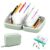 A8 Waterproof Pill Pouch Set, Waterproof Pill Pouch Zippered Storage Case with 14 Color Bags, Leakproof Reusable Travel Medicine Organizer, Compact Daily Pill Holder (Green)