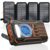 A ADDTOP Solar Charger Power Bank 20000mAh Built-in 4 Cables, Wireless Portable Charger with 4 Solar Panels and 3 USB Ports, PD QC 3.0 Fast Charging Battery Pack for Cell Phone, Tablets(Orange)