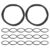 Abaodam 192pcs Black Polyester Loom Loops Refill Kit with Smooth Texture and Closed-Loop Design for DIY Weaving Projects and Potholder Making Supplies