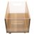 Abaodam Beige Rolling File Organizer Storage Cart with Wheels for Office