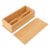 Abaodam Cutlery Organizer Chopsticks and Spoons Holder with Dustproof Lid and Divided Compartments, Natural Style Versatile Flatware Storage Box for Family Gatherings and Sushi Restaurant
