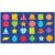 ABCarpet Classroom Rug 7’6″ x 13’1″ Blue Educational Area Rug with Different Shapes, Seats 24 Students, Washable & Non-Slip Carpet for Elementary School, Daycare, Nursery, Library Reading