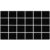 ABCarpet Classroom Rug with 24 Seats Black and White Grid 7’6’‘ x 13’1‘’ – Nylon Stain Resistant Carpet for Elementary School, Daycare, Preschool – Non Slip Washable Seating Rug with Individual Spots