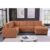 ABH 122 Inch Pull Out Couch, Sofa Bed, Rabbit Plush Sectional Sleeper Sofa, Oversized U Shape Couch with Storage Chaise, Armrest Storage, Orange