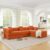 ABH Modular Sectional Sofa, Sectional Sofa Bed, L Shape Sofa with Chaise, 108 Inch No Assembly Floor Couch, Deep Seat Fold Out Sofa with Removable Backrest