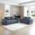 ABH Sofa Bed, Sleeper Couch, Convertible Sofa with 2 Pillows, Gray, Folding Modular Floor Couch, Pull-Out Bed for Living Room, Fully Assembled