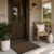 Abidom Checkered Area Rug 2×3, Washable Checkered Rugs Easy Clean, Diamond, Low Pile, Black Brown Farmhouse Front Door Mat, Pet & Kid Friendly, for Entrances, Porches, Doorways