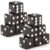 Abilat 12 Pieces 19mm Casino Dice Set Acrylic 6 Sided Game Dices Translucent Square Corner Dice for Casino Vegas Theme Birthday Party Supplies Table Games Board Games (Black)