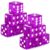 Abilat 12 Pieces 19mm Casino Dice Set Acrylic Translucent 6 Sided Game Dices Square Corner Dice for Casino Vegas Theme Birthday Party Supplies Board Games Table Games (Purple)