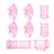 ABOOFAN Plastic Hamster Cage Tube Connector for Rat and Hamster, Easy to Install and Disassemble DIY Maze Tunnel, Suitable for Playground and Cage Extension, Pink Plastic Maze Pipe