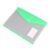 ABS A4 11 Holes Binder Folders with Plastic Sleeves Multicolor(Green)