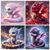 Acelii 4PCS 5D Diamond Art Kits for Adults Beginners,Dragon DIY Full Round Drill Diamond Painting Kits, Paint by Diamonds Dots Gem Art Easy,Home Wall Decor 12X12 Inch