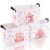 Acellegic 3 Pcs Pink Princess Party Girls Storage Box Large Castle Crown Princess Party Pink Bow Collapsible Rectangle Clothes Book Shelf Basket for Supplies