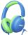 Acer Kids Headphones with Cord for School Travel，74/85dB Volume Limit Headphones for Kids Toddler Girls Boys, Foldable 3.5mm Wired Headphone for Tablet/Computer, Blue Green
