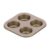 ACNTENY 4-Cavity Shell Muffin Cupcake Baking Pan, Carbon Steel, Gold