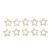 Acouto Gold Star Paper Clips Cute Nonslip Design 100 Pcs for Office School Documents Metal Rust