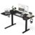 Acrolix L Shaped Electric Standing Desk – 43×31.5 Inch Reversible Corner Sit Stand Desk with Hook&Cup Holder,Electric Height Adjustable Table,for Small Home Office&Bedroom Computer Desk, Black