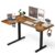 Acrolix L Shaped Electric Standing Desk – 43×31.5 Inch Reversible Corner Sit Stand Desk with Hook&Cup Holder,Electric Height Adjustable Table,for Small Home Office&Bedroom Computer Desk, Rustic Brown