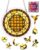 Acrylic Jigsaw Puzzle Suncatcher Yellow Honeycomb Adult Puzzles Gifts 12″