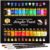 Acrylic Paint Set Canvas Art Paints 24 Colors Perfect Paint Finish (0.41oz,12 ml) With 3 Brushes – Painting Canvas, Paper, Wood, Rock, MDF, Ceramic & Fabric