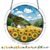 Acrylic Puzzle Light-catching Ornament with Colorful Glass Painting Style, Round Plaque
