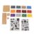Acrylic Stamp Tools Set with 4 Clear Acrylic Blocks, 12 Color Ink Pads & 2 Transparent Seal Stamps for DIY Crafts, Card Making, Scrapbooking and Kids Art Projects