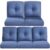 ACTREST Pop 22×25/22×24 Outdoor Cushions for Patio 5 Piece Set – Set of 5 Water-Resistant Replacement Cushion for Wicker Rocking Swivel Chairs Loveseat Couch Sectional Sofa – Navy Blue/Button